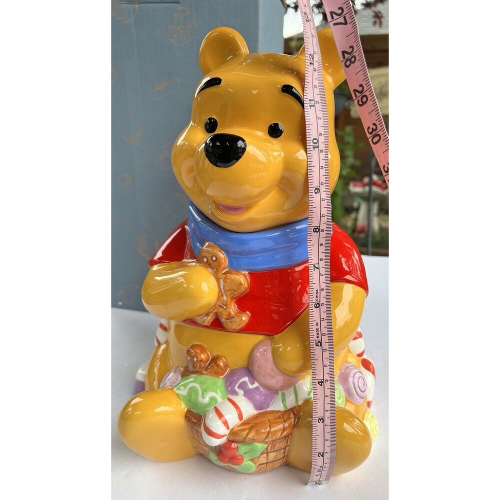 Disney Winnie The Pooh Candyland Christmas Cookie Jar Original Box 12” 1997 - Picture 13 of 13
